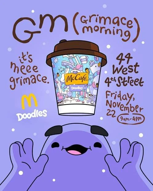 Doodles x McDonalds Grimace Pop-Up — NYC for FREE